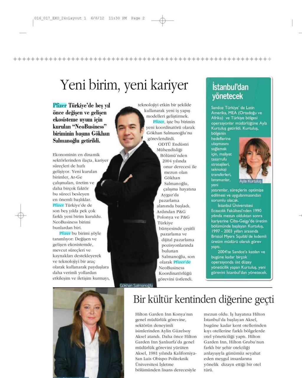 Yeni Birim Yeni Kariyer – Ekonomist&nbsp;Dergisi