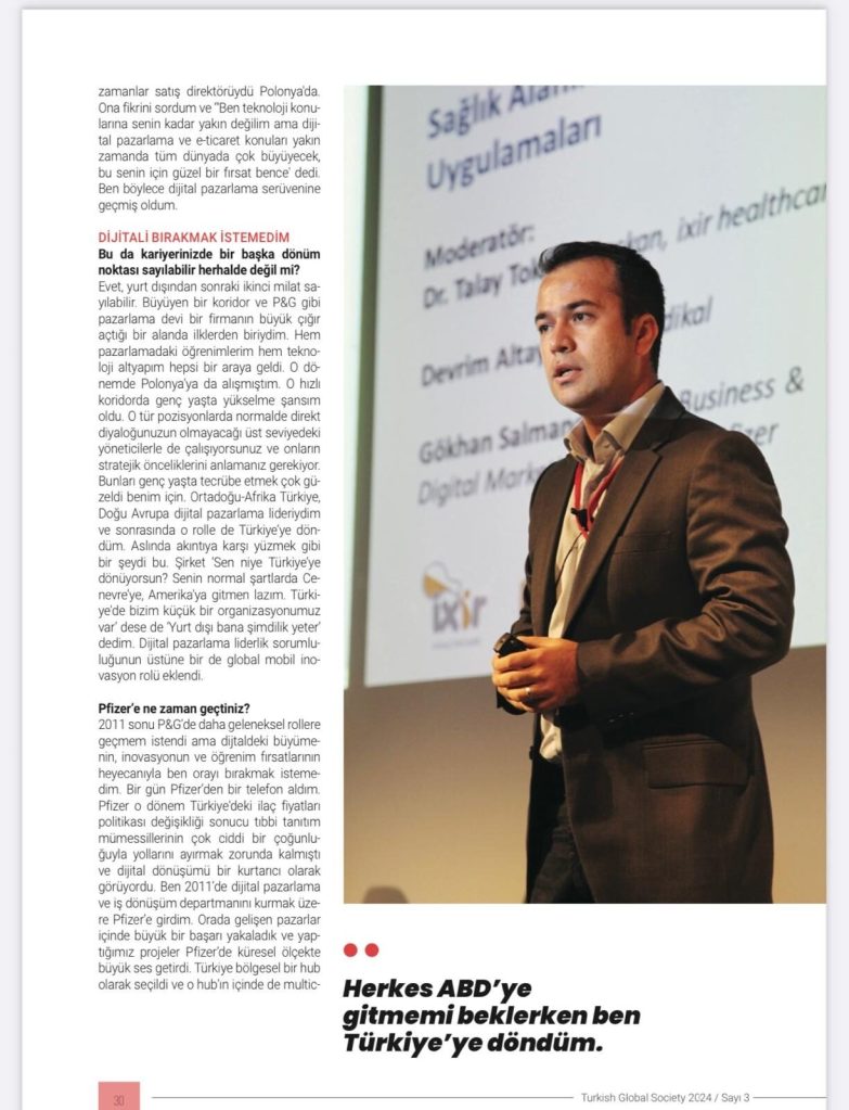 Turkish Global Society 2024 Issue 3, interview page 30