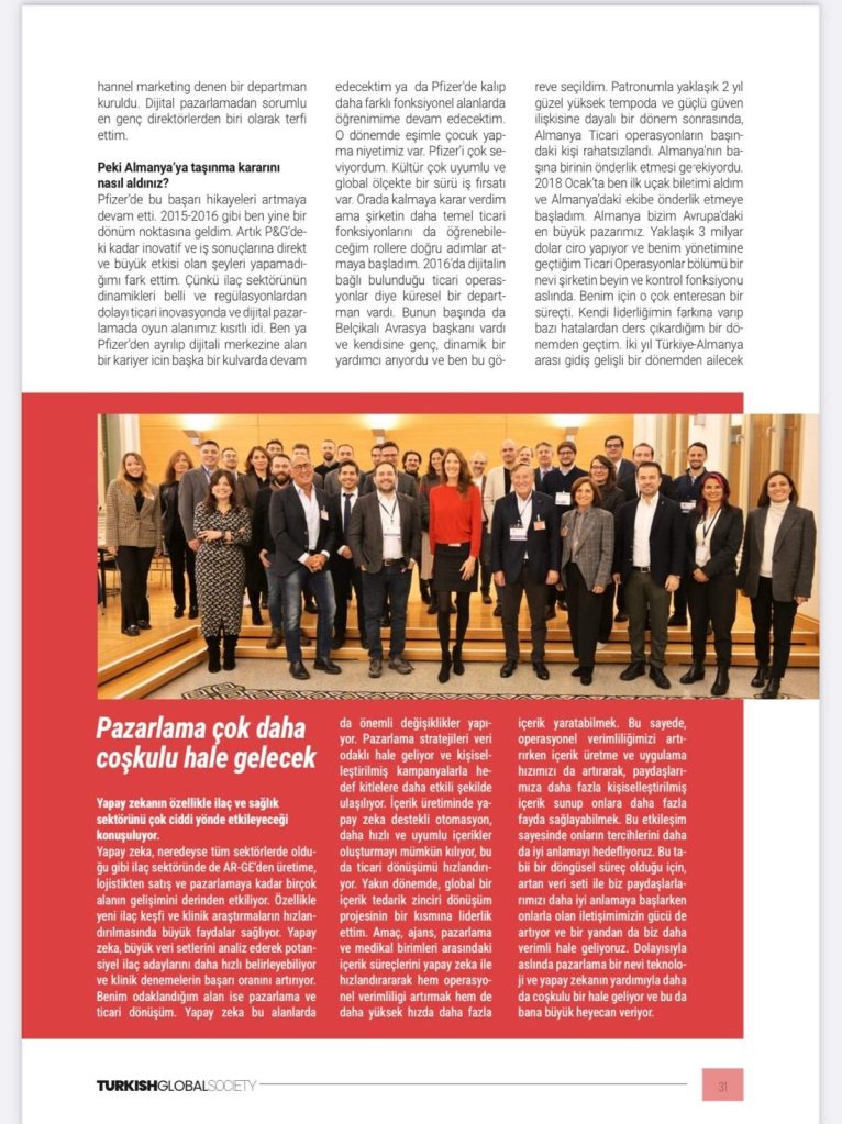 Turkish Global Society 2024 Issue 3, interview page 31
