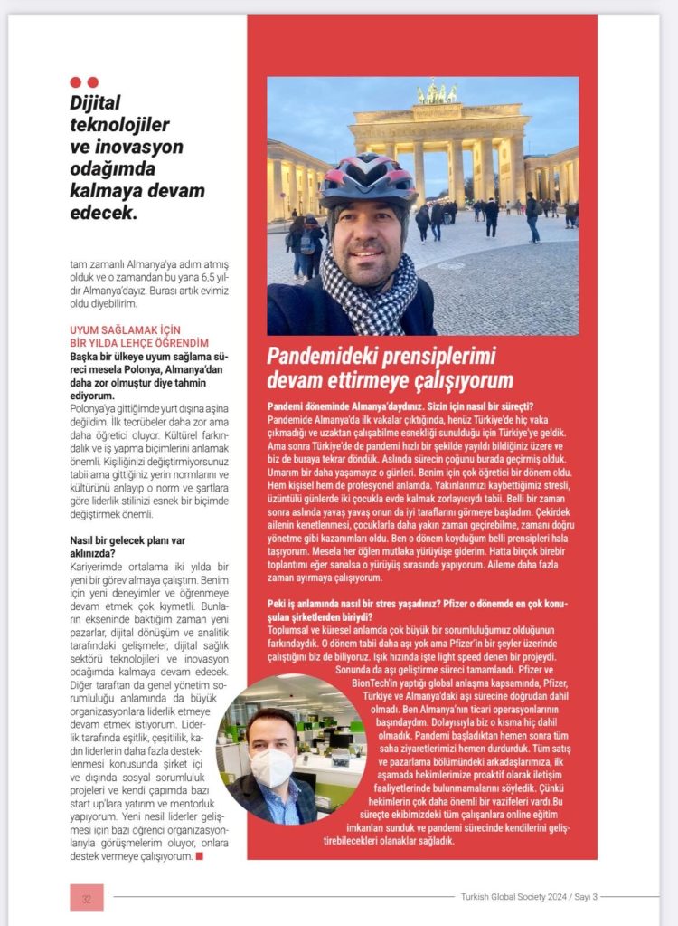 Turkish Global Society 2024 Issue 3, interview page 32